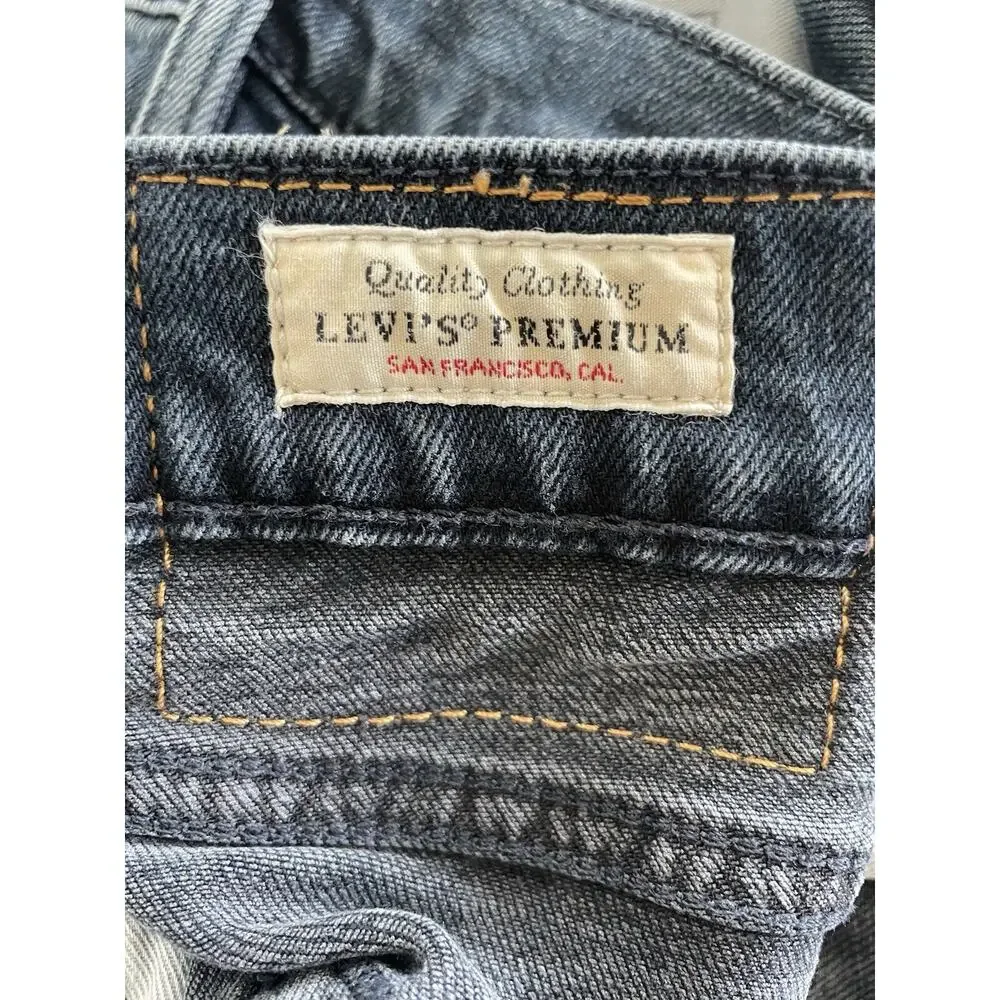 Men's Levi's 505 Premium Medium Blue Wash Denim Jeans Straight Mid Rise 42x32